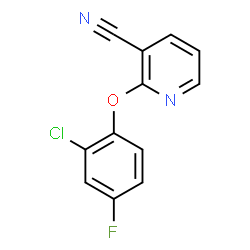 ChemSpider 2D Image | 2-(2-Chloro-4-fluorophenoxy)nicotinonitrile | C12H6ClFN2O