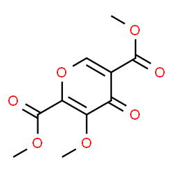 ChemSpider 2D Image | Dimethyl 3-methoxy-4-oxo-4H-pyran-2,5-dicarboxylate | C10H10O7