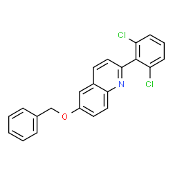 ChemSpider 2D Image | 6-(Benzyloxy)-2-(2,6-dichlorophenyl)quinoline | C22H15Cl2NO