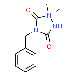 ChemSpider 2D Image | 4-Benzyl-1,1-dimethyl-3,5-dioxo-1,2,4-triazolidin-1-ium | C11H14N3O2