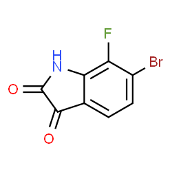 ChemSpider 2D Image | 6-Bromo-7-fluoroindoline-2,3-dione | C8H3BrFNO2