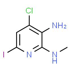 ChemSpider 2D Image | 4-Chloro-6-iodo-N~2~-methyl-2,3-pyridinediamine | C6H7ClIN3