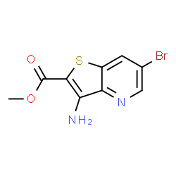 ChemSpider 2D Image | Methyl 3-amino-6-bromothieno[3,2-b]pyridine-2-carboxylate | C9H7BrN2O2S