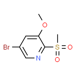 ChemSpider 2D Image | 5-Bromo-3-methoxy-2-(methylsulfonyl)pyridine | C7H8BrNO3S
