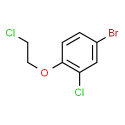 ChemSpider 2D Image | 4-Bromo-2-chloro-1-(2-chloroethoxy)benzene | C8H7BrCl2O