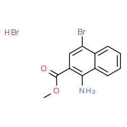 ChemSpider 2D Image | Methyl 1-amino-4-bromo-2-naphthoate hydrobromide (1:1) | C12H11Br2NO2