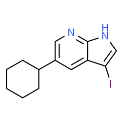 ChemSpider 2D Image | 5-Cyclohexyl-3-iodo-1H-pyrrolo[2,3-b]pyridine | C13H15IN2
