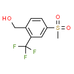 ChemSpider 2D Image | [4-(Methylsulfonyl)-2-(trifluoromethyl)phenyl]methanol | C9H9F3O3S