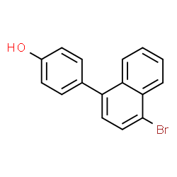 ChemSpider 2D Image | 4-(4-Bromo-1-naphthyl)phenol | C16H11BrO