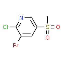 ChemSpider 2D Image | 3-Bromo-2-chloro-5-(methylsulfonyl)pyridine | C6H5BrClNO2S