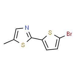 ChemSpider 2D Image | 2-(5-Bromo-2-thienyl)-5-methyl-1,3-thiazole | C8H6BrNS2