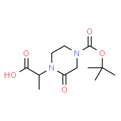 ChemSpider 2D Image | 2-{4-[(tert-butoxy)carbonyl]-2-oxopiperazin-1-yl}propanoic acid | C12H20N2O5