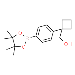 ChemSpider 2D Image | {1-[4-(4,4,5,5-Tetramethyl-1,3,2-dioxaborolan-2-yl)phenyl]cyclobutyl}methanol | C17H25BO3