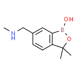ChemSpider 2D Image | 3,3-Dimethyl-6-[(methylamino)methyl]-2,1-benzoxaborol-1(3H)-ol | C11H16BNO2