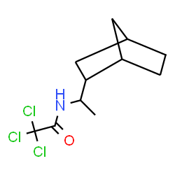 ChemSpider 2D Image | N-[1-(Bicyclo[2.2.1]hept-2-yl)ethyl]-2,2,2-trichloroacetamide | C11H16Cl3NO