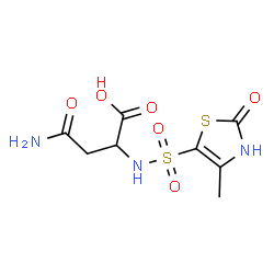 ChemSpider 2D Image | N~2~-[(4-Methyl-2-oxo-2,3-dihydro-1,3-thiazol-5-yl)sulfonyl]asparagine | C8H11N3O6S2