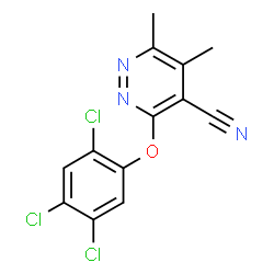 ChemSpider 2D Image | 5,6-Dimethyl-3-(2,4,5-trichlorophenoxy)-4-pyridazinecarbonitrile | C13H8Cl3N3O