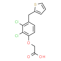 ChemSpider 2D Image | [2,3-Dichloro-4-(2-thienylmethyl)phenoxy]acetic acid | C13H10Cl2O3S