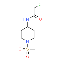 ChemSpider 2D Image | 2-chloro-N-(1-methanesulfonylpiperidin-4-yl)acetamide | C8H15ClN2O3S