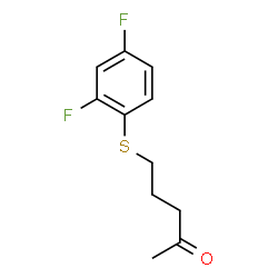 ChemSpider 2D Image | 5-[(2,4-Difluorophenyl)sulfanyl]-2-pentanone | C11H12F2OS