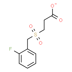 ChemSpider 2D Image | 3-[(2-Fluorobenzyl)sulfonyl]propanoate | C10H10FO4S