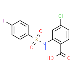 ChemSpider 2D Image | 4-Chloro-2-{[(4-iodophenyl)sulfonyl]amino}benzoic acid | C13H9ClINO4S