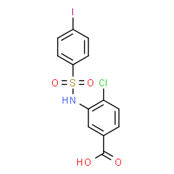 ChemSpider 2D Image | 4-Chloro-3-{[(4-iodophenyl)sulfonyl]amino}benzoic acid | C13H9ClINO4S