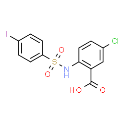 ChemSpider 2D Image | 5-Chloro-2-{[(4-iodophenyl)sulfonyl]amino}benzoic acid | C13H9ClINO4S