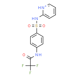 ChemSpider 2D Image | 2-[({4-[(Trifluoroacetyl)amino]phenyl}sulfonyl)amino]pyridinium | C13H11F3N3O3S