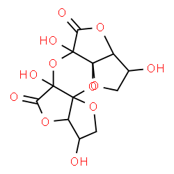 ChemSpider 2D Image | 3,5a,6a,9-Tetrahydroxytetrahydro-2H,8aH-furo[2',3':4,5]furo[3,4-b]furo[3',2':2,3]furo[3,4-e][1,4]dioxine-5,7(5aH,6aH)-dione | C12H12O12