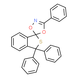 ChemSpider 2D Image | 3,3,3'-Triphenyl-3H-spiro[2-benzothiophene-1,5'-[1,4,2]dioxazole] | C27H19NO2S