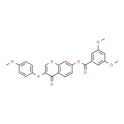ChemSpider 2D Image | 3-(4-Methoxyphenoxy)-4-oxo-4H-chromen-7-yl 3,5-dimethoxybenzoate | C25H20O8