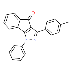 ChemSpider 2D Image | 3-(4-Methylphenyl)-1-phenylindeno[1,2-c]pyrazol-4(1H)-one | C23H16N2O