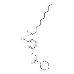 ChemSpider 2D Image | 1-{2-Hydroxy-4-[2-(4-morpholinyl)-2-oxoethoxy]phenyl}-1-decanone | C22H33NO5