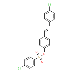ChemSpider 2D Image | 4-{(E)-[(4-Chlorophenyl)imino]methyl}phenyl 4-chlorobenzenesulfonate | C19H13Cl2NO3S