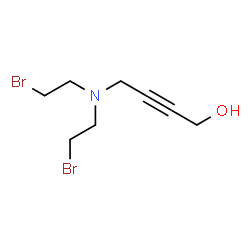 ChemSpider 2D Image | 4-[Bis(2-bromoethyl)amino]-2-butyn-1-ol | C8H13Br2NO