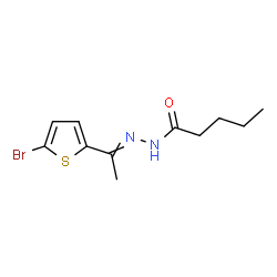 ChemSpider 2D Image | N'-[1-(5-Bromo-2-thienyl)ethylidene]pentanehydrazide | C11H15BrN2OS