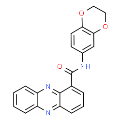 ChemSpider 2D Image | N-(2,3-Dihydro-1,4-benzodioxin-6-yl)-1-phenazinecarboxamide | C21H15N3O3