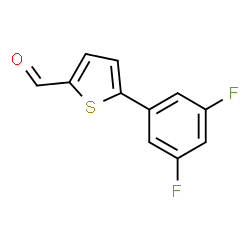 ChemSpider 2D Image | 5-(3,5-Difluorophenyl)-2-thiophenecarbaldehyde | C11H6F2OS