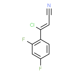ChemSpider 2D Image | (2Z)-3-Chloro-3-(2,4-difluorophenyl)acrylonitrile | C9H4ClF2N