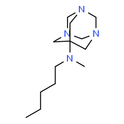 ChemSpider 2D Image | N-Methyl-N-pentyl-1,3,5-triazatricyclo[3.3.1.1~3,7~]decan-7-amine | C13H26N4