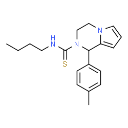 ChemSpider 2D Image | N-Butyl-1-(4-methylphenyl)-3,4-dihydropyrrolo[1,2-a]pyrazine-2(1H)-carbothioamide | C19H25N3S