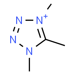 ChemSpider 2D Image | 1,4,5-Trimethyl-1H-tetrazol-4-ium | C4H9N4