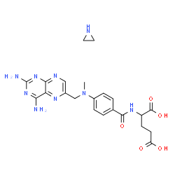 ChemSpider 2D Image | N-(4-{[(2,4-Diamino-6-pteridinyl)methyl](methyl)amino}benzoyl)glutamic acid - aziridine (1:1) | C22H27N9O5