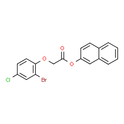 ChemSpider 2D Image | 2-Naphthyl (2-bromo-4-chlorophenoxy)acetate | C18H12BrClO3