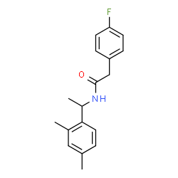 ChemSpider 2D Image | N-[1-(2,4-Dimethylphenyl)ethyl]-2-(4-fluorophenyl)acetamide | C18H20FNO