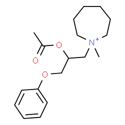 ChemSpider 2D Image | 1-(2-Acetoxy-3-phenoxypropyl)-1-methylazepanium | C18H28NO3