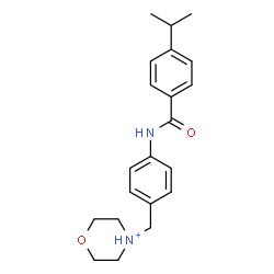 ChemSpider 2D Image | 4-{4-[(4-Isopropylbenzoyl)amino]benzyl}morpholin-4-ium | C21H27N2O2