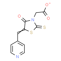 ChemSpider 2D Image | [4-Oxo-5-(4-pyridinylmethylene)-2-thioxo-1,3-thiazolidin-3-yl]acetate | C11H7N2O3S2