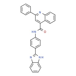 ChemSpider 2D Image | N-[4-(1H-Benzimidazol-2-yl)phenyl]-2-phenyl-4-quinolinecarboxamide | C29H20N4O